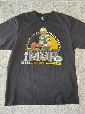 Green Bay Packers Super Bowl XLV MVP Aaron Rodgers Black Tee